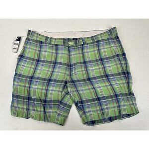 Polo Ralph Lauren Linen Shorts Men's Size 42 SLIM GI Plaid Green Purple Blue NWT